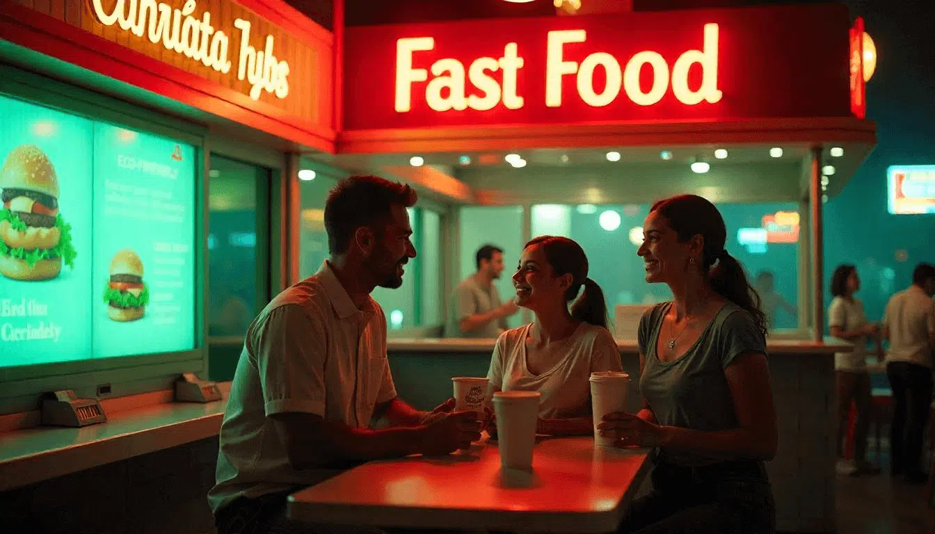 "The Fast Food Phenomenon: Shaping American Identity," "Beyond Burgers: The Cultural Impact of Fast Food in the USA," "Fast Food and Modernity: A Love-Hate Relationship," "From Drive-Thrus to Global Chains: The Fast Food Empire," "Sustainability vs. Convenience: The Fast Food Dilemma," "Fast Food Slogans: The Art of Persuasion," "The Role of Fast Food in American Family Life," "Fast Food and Pop Culture: A Match Made in America," "Technology and Fast Food: The Future of Consumption," "Fast Food in Movies and Music: Hidden Messages," "The Dark Side of Fast Food: Health and Environment," "Fast Food Franchising: A Global Business Model," "Plant-Based Burgers: Redefining Fast Food," "Fast Food Delivery: Speed Meets Innovation," "Fast Food and Social Media: Viral Marketing Strategies," "The Psychology Behind Fast Food Ads," "Fast Food Architecture: Designing for Speed," "Fast Food in the Super Bowl: A Cultural Staple," "Fast Food Protests: Voices of Change," "Eco-Friendly Fast Food: Myth or Reality?," "Fast Food in Schools: A Controversial Debate," "The Evolution of Fast Food Menus," "Fast Food and Urbanization: Feeding the Cities," "Fast Food Workers: The Human Cost," "Fast Food Tourism: A Culinary Journey", "A Cultura do Fast Food: Um Espelho da Sociedade Americana," "Hambúrgueres e Identidade: O Papel do Fast Food nos EUA," "Fast Food e Modernidade: Conveniência ou Armadilha?," "Dos Drive-Thrus às Franquias: O Império do Fast Food," "Sustentabilidade no Fast Food: Promessa ou Ilusão?," "Slogans de Fast Food: A Arte de Vender Sonhos," "A Família Americana e o Ritual do Fast Food," "Fast Food na Cultura Pop: Entre Críticas e Paixões," "Tecnologia no Fast Food: Do Pedido à Entrega," "Fast Food no Cinema e na Música: Mensagens Ocultas," "O Lado Obscuro do Fast Food: Saúde e Meio Ambiente," "Franquias de Fast Food: Um Modelo Global," "Hambúrgueres Vegetarianos: A Nova Cara do Fast Food," "Delivery de Fast Food: Velocidade e Inovação," "Fast Food nas Redes Sociais: Estratégias Virais," "A Psicologia por Trás da Publicidade de Fast Food," "Arquitetura do Fast Food: Design para Eficiência," "Fast Food no Super Bowl: Uma Tradição Americana," "Protestos Contra o Fast Food: A Voz da Mudança," "Fast Food Sustentável: É Possível?," "Fast Food nas Escolas: Um Debate Controverso," "A Evolução dos Cardápios de Fast Food," "Fast Food e Urbanização: Alimentando as Cidades," "Trabalhadores do Fast Food: O Preço da Conveniência," "Turismo Gastronômico: A Rota do Fast Food", Estados Unidos, United States