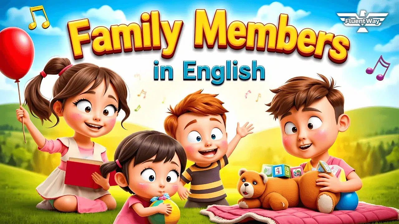 Atividades interativas e educativas para aprender os membros da família em inglês, incluindo árvore genealógica, jogos de associação, flashcards e páginas para colorir.