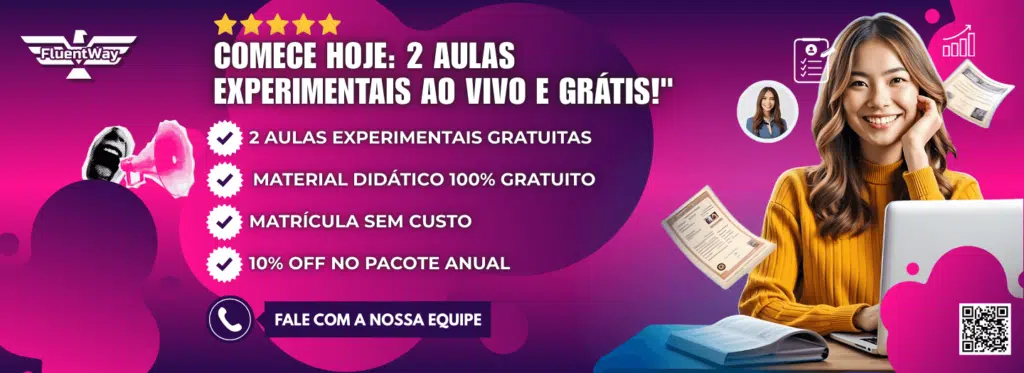 Oferta de 10% de desconto no plano anual de curso de inglês