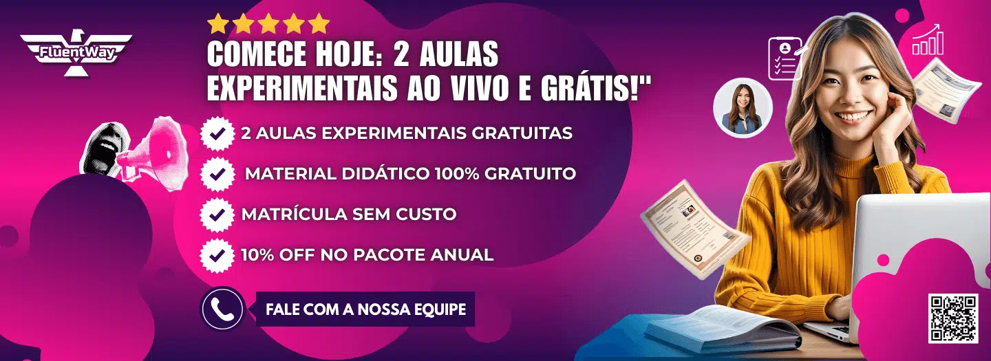 Oferta de 10% de desconto no plano anual de curso de inglês