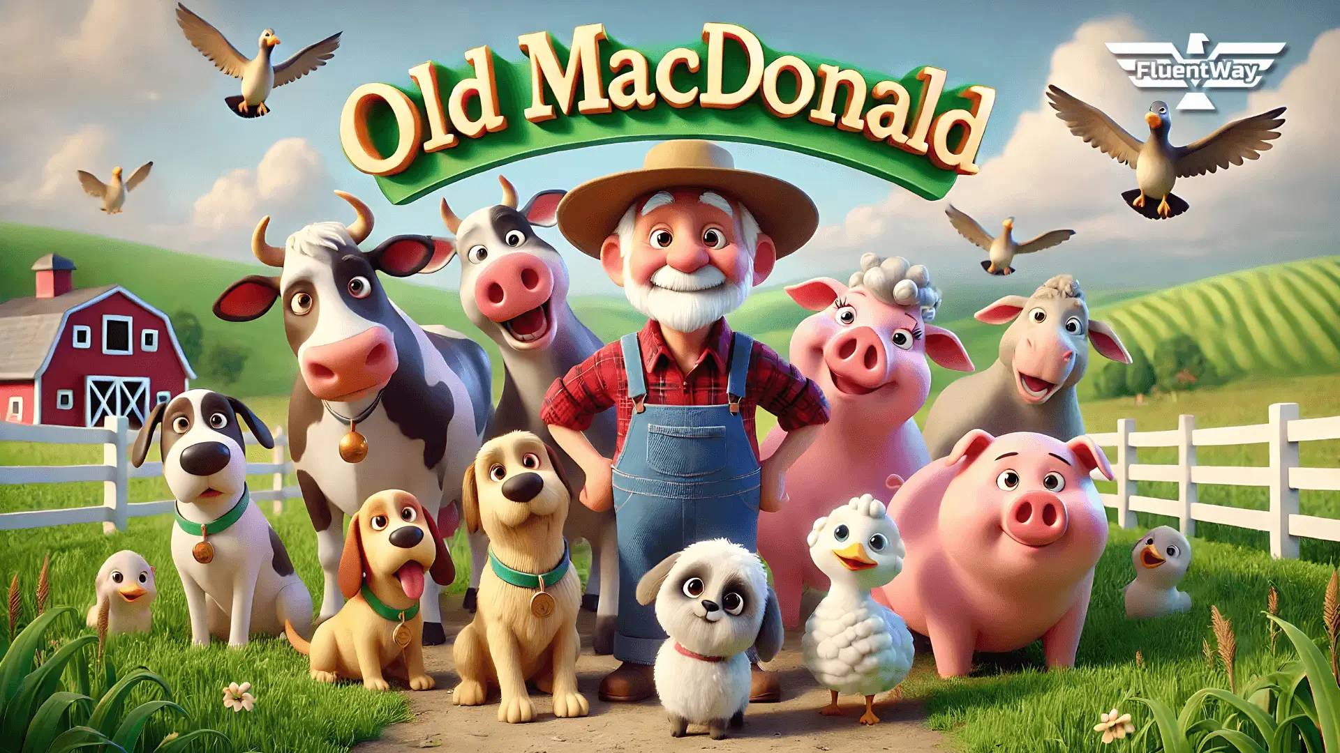 Letra da música Old MacDonald Had a Farm em inglês para crianças